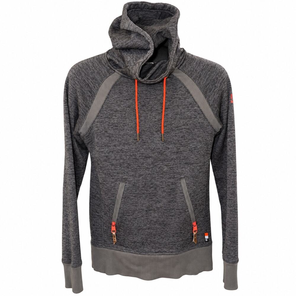 DC Ride Built Series Men’s Medium Fleece-Lined Performance Hoodie Gray Orange